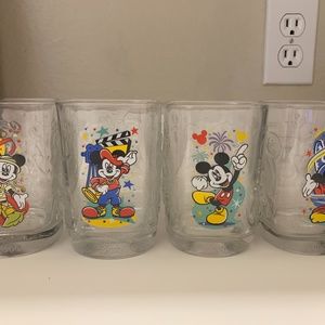 2000 Disney Glass McDonald's Cups (4)